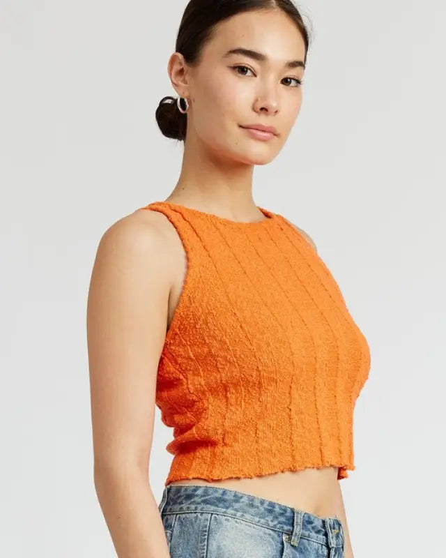 RIB CROPPED TANK TOP