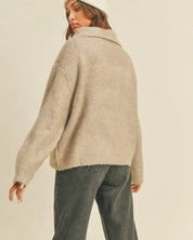 Rib Knit Shirt Cardigan