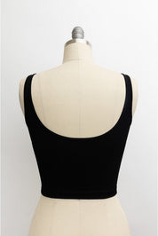 Ribbed Underline Seams Cropped Tank Top