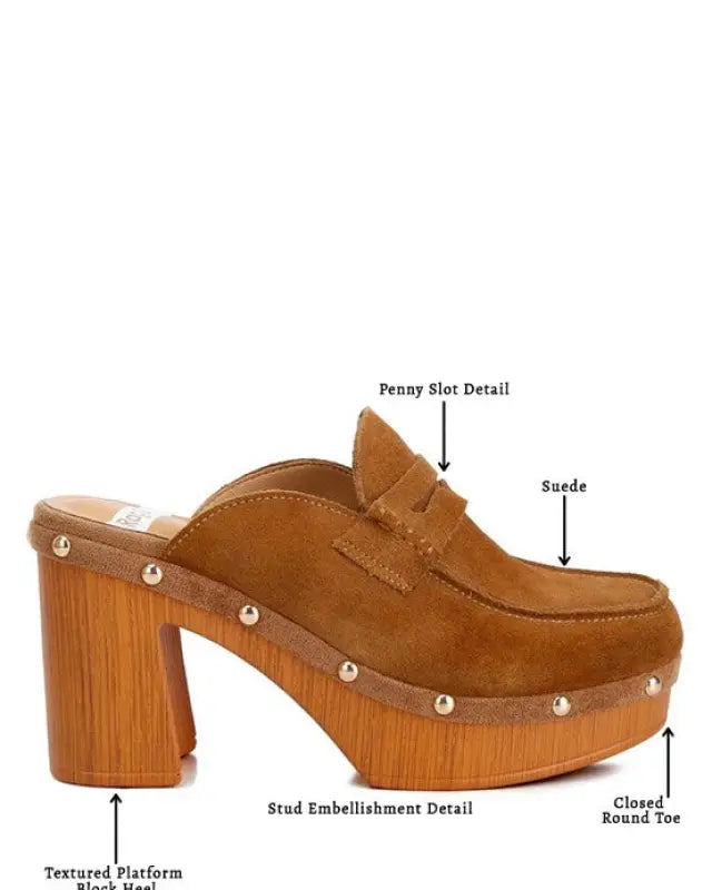 Riley Suede Platform Clogs