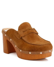 Riley Suede Platform Clogs - Tan / US - 5 UK - 3 EU - 36