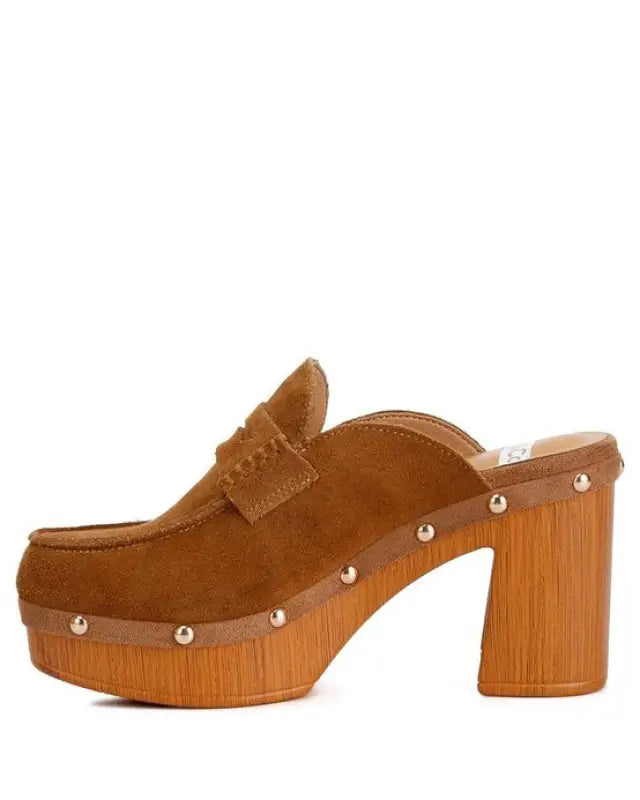 Riley Suede Platform Clogs