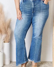 RISEN Full Size High Rise Ankle Flare Jeans - Jeans