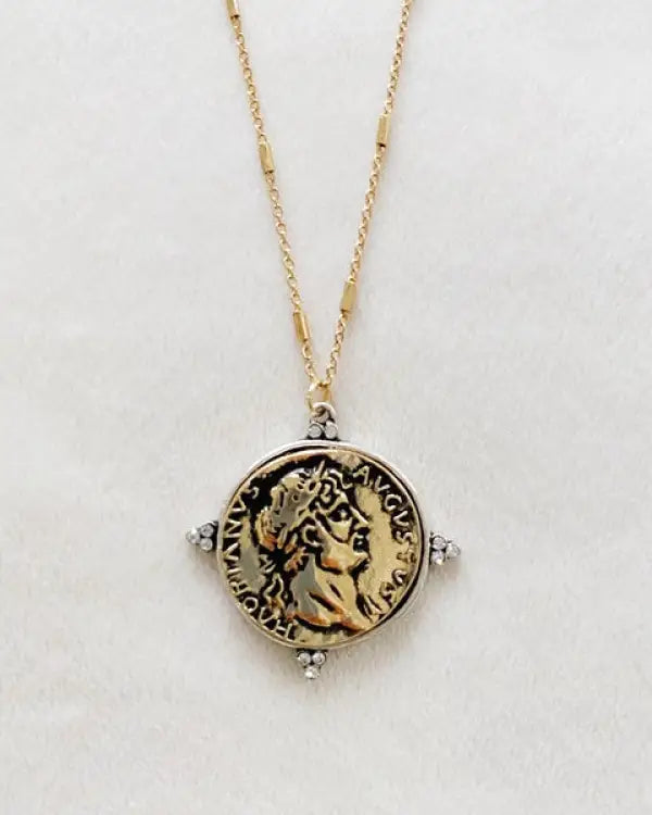 Roman Coin Charming Chain Necklace