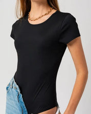 Round Neck Short Sleeve Bodysuit