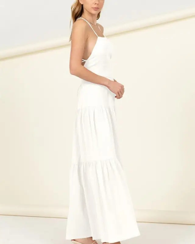 Said Yes Tiered Maxi Dress