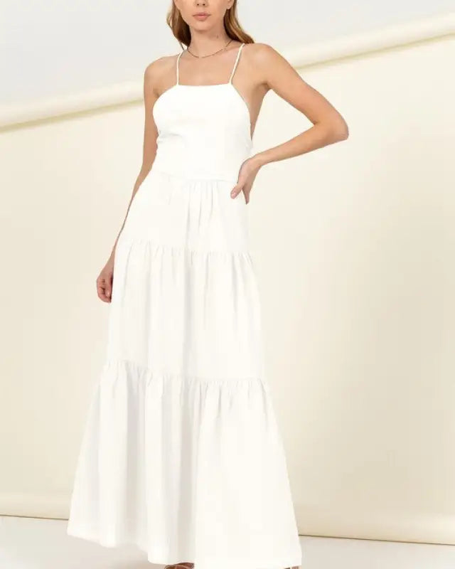 Said Yes Tiered Maxi Dress