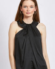 Saige Sleeveless Blouse With Twist Front