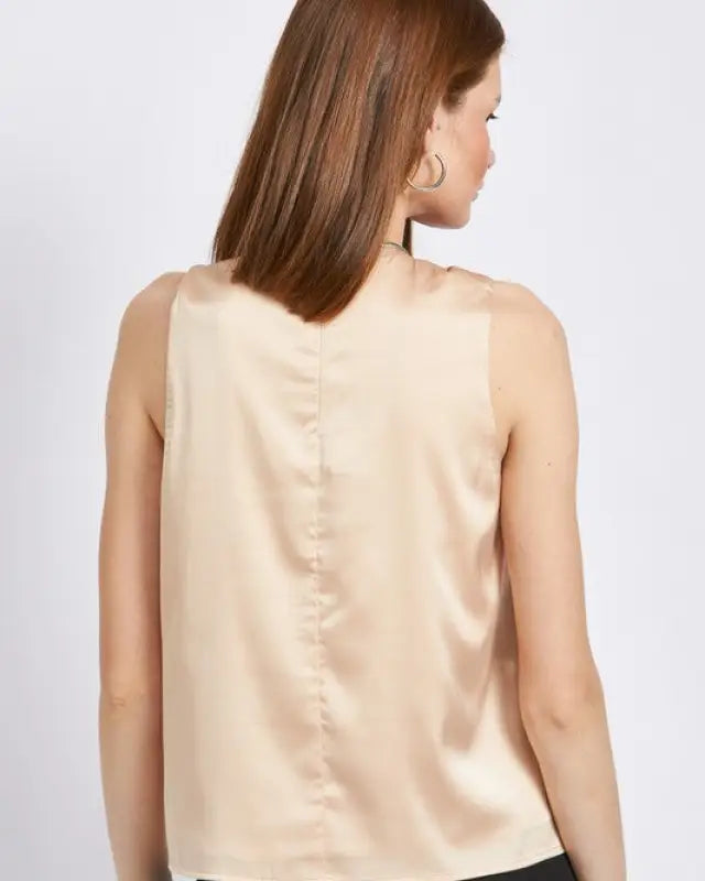 Saige Sleeveless Blouse With Twist Front