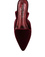 Salome Velvet Luxe Jeweled Mule Flats