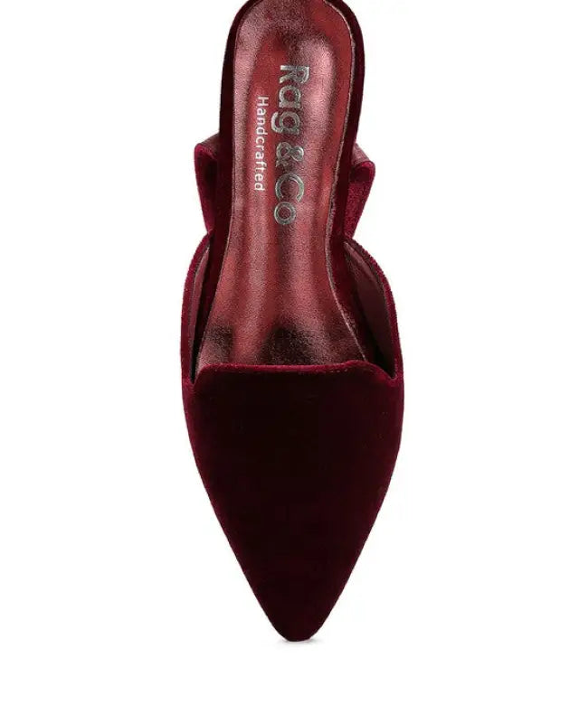 Salome Velvet Luxe Jeweled Mule Flats