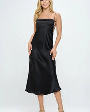 Satin Cami Midi Dress