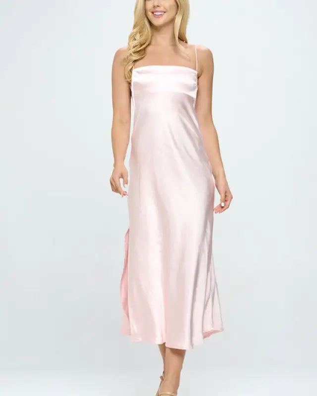 Satin Cami Midi Dress