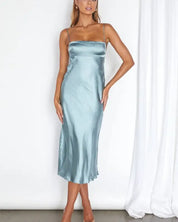 Satin Cami Midi Dress