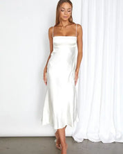 Satin Cami Midi Dress