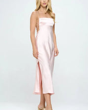 Satin Cami Midi Dress