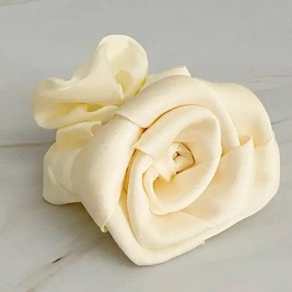 Satin Rose Hair Scrunchie