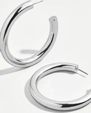 Scarlett Hoop Earrings - Silver / OS