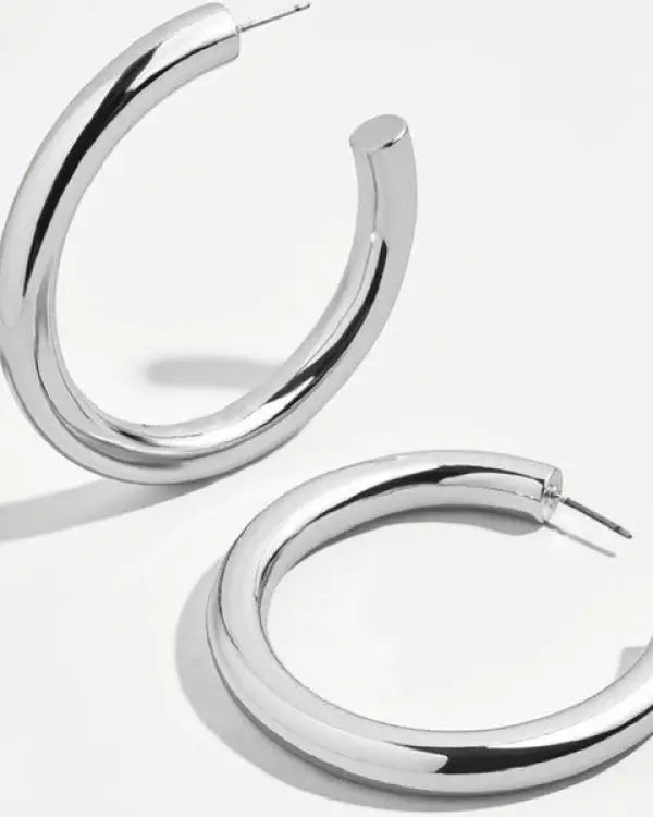 Scarlett Hoop Earrings - Silver / OS