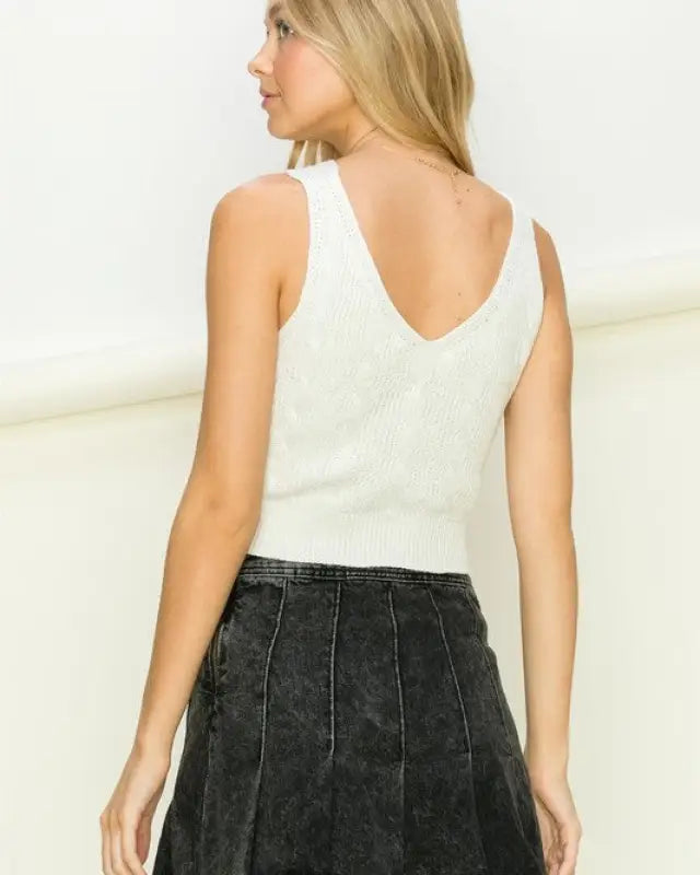 See You Again Cropped Sweater Tank