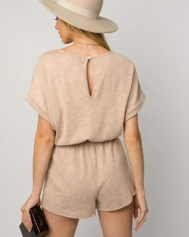 Short Sleeve Casual Romper