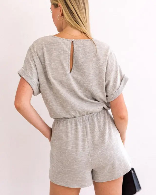 Short Sleeve Casual Romper