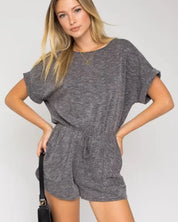 Short Sleeve Casual Romper