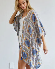 Short Sleeve Loose Duster