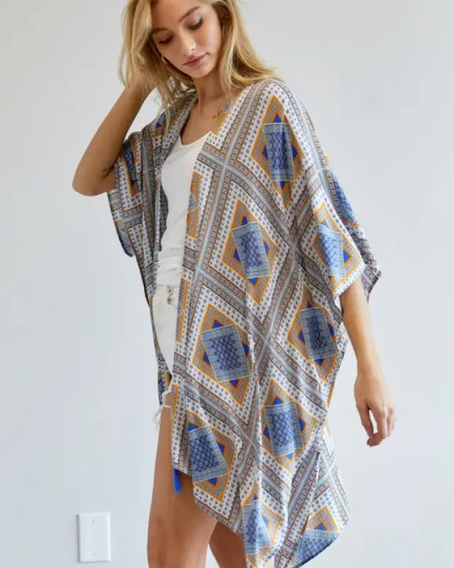 Short Sleeve Loose Duster