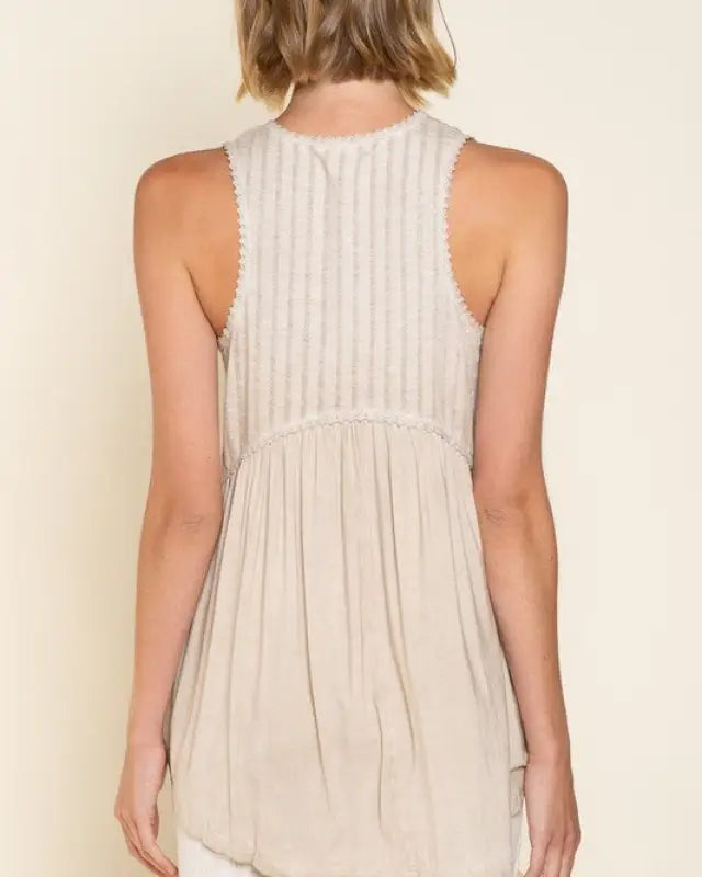 Simple But Unique Babydoll Knit Tank Top