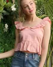 Sl Ruffled Top With Flare