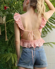 Sl Ruffled Top With Flare