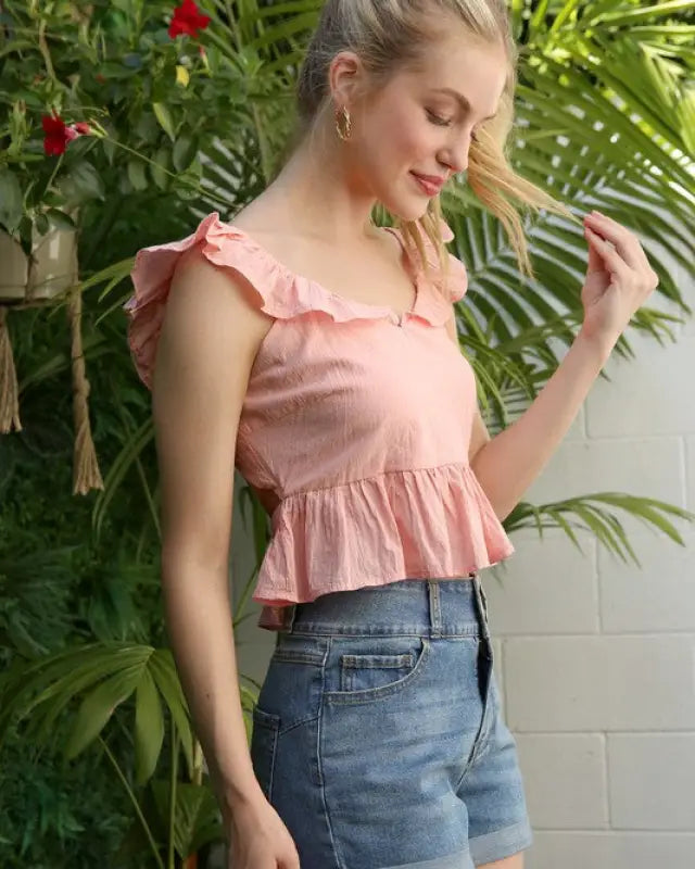 Sl Ruffled Top With Flare