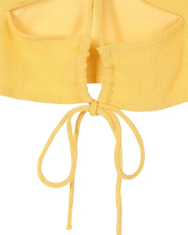 SL yellow crop tank top