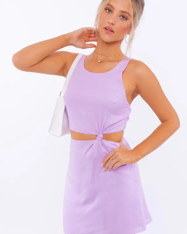 Sleeveless Cut Out Mini Dress