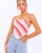 Sleeveless Knit Cropped Top