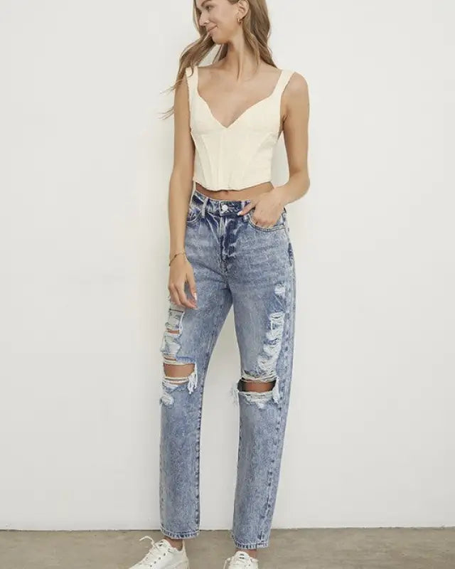 SLIM BOYFRIEND JEANS