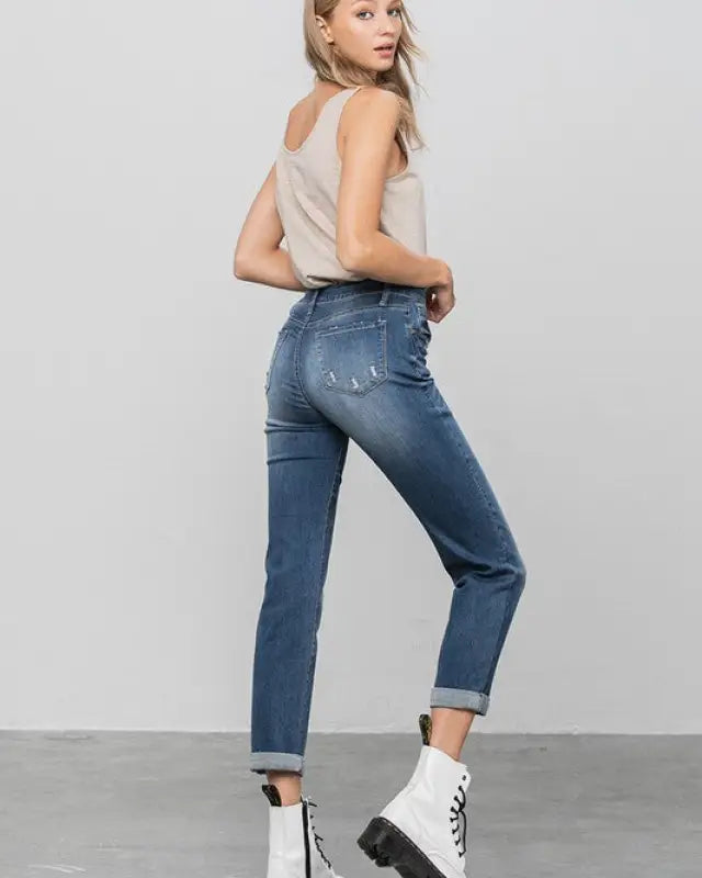 SLIM BOYFRIEND JEANS