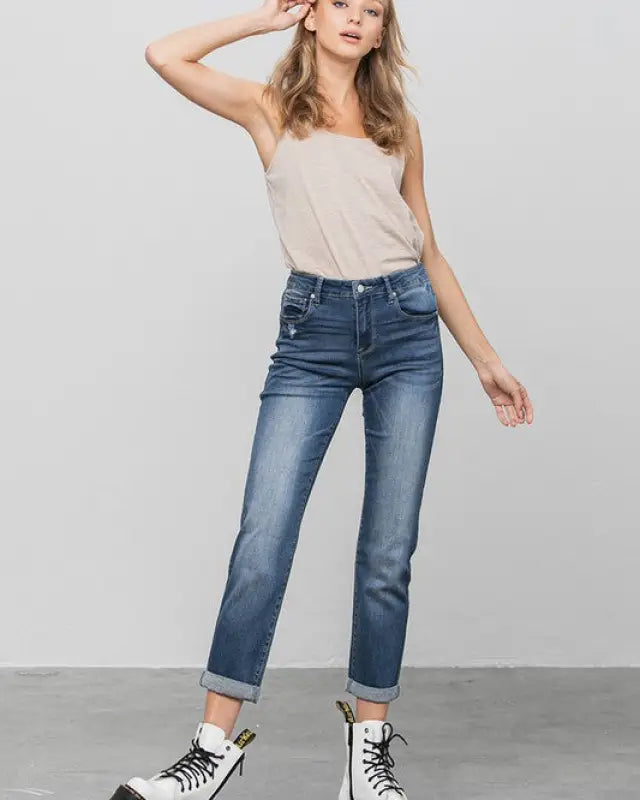 SLIM BOYFRIEND JEANS