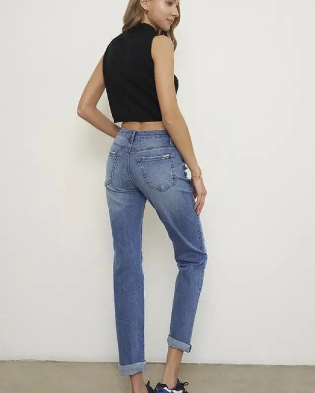 SLIM FIT BOYFRIEND JEANS