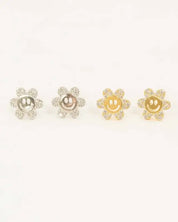 Smiley Flowers Stud Earrings