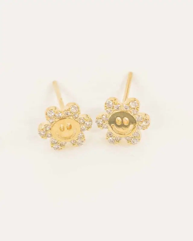 Smiley Flowers Stud Earrings