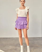 Smocking Skirt With Shorts