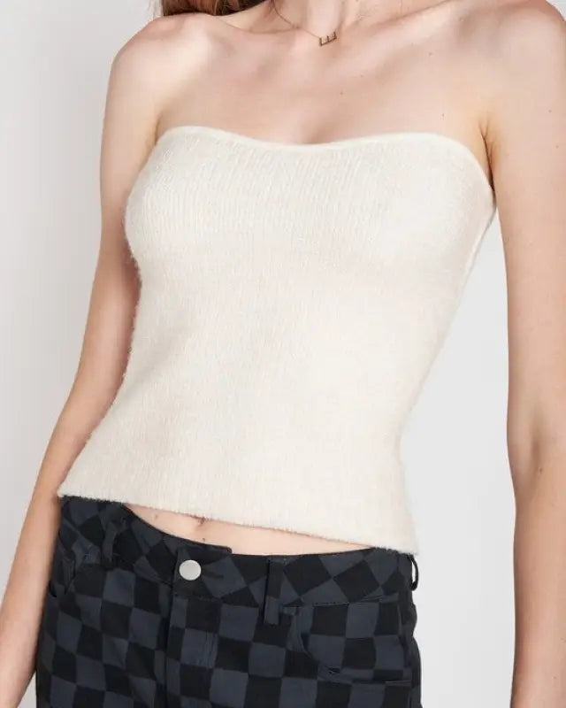 Fuzzy Swater Tube Top