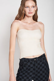 Fuzzy Swater Tube Top