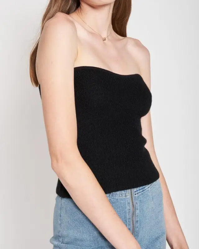 Fuzzy Swater Tube Top