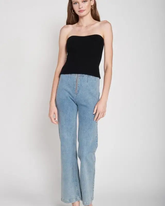 Fuzzy Swater Tube Top