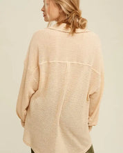 Soft Thermal Knit Shacket Top