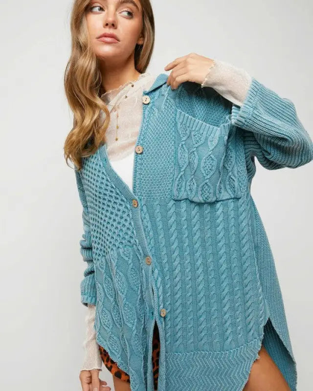 Solid Button Down Cardigan