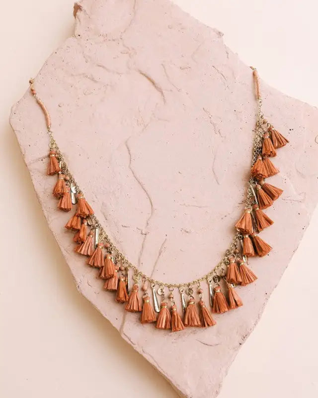 Solid Tassel Chain Fashion Necklace